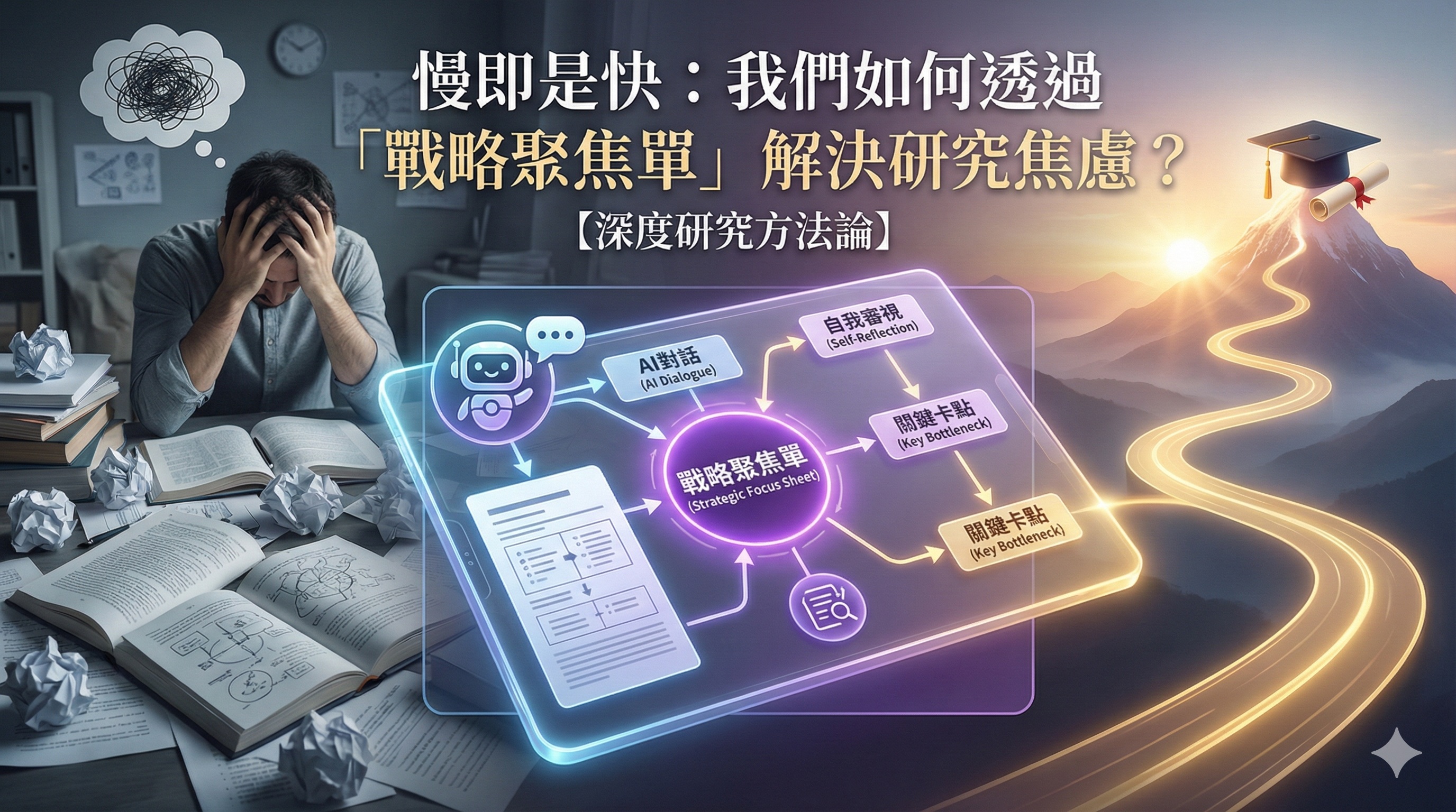 【深度研究方法論】慢即是快:我們如何透過「戰略聚焦單」解決研究焦慮?